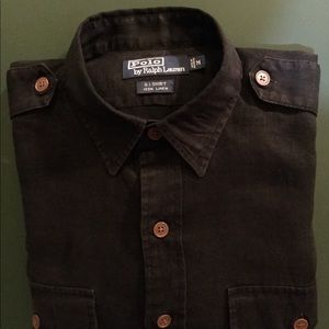 Used Ralph Lauren Linen Blend Military Shirt